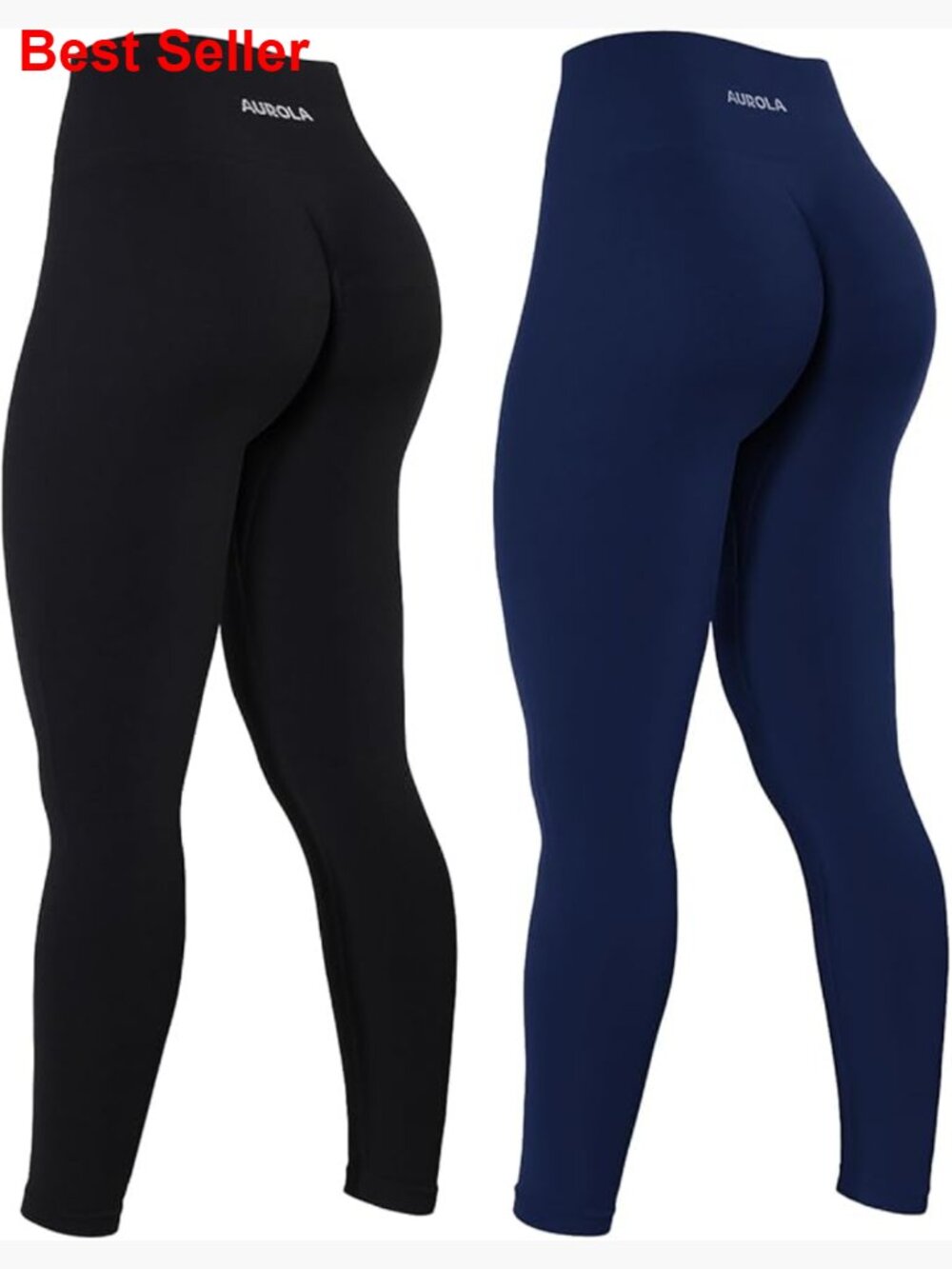 Power Workout Leggings Tummy Control Squat Proof Ribbed Seamless Scrunch